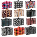 Comfy Nest CN-02546: 10-Piece Bundle of Assorted Non-Woven Grocery & Shopping Bags with Reinforced Handles, Zipper Closure & Pocket – 60cm x 45cm x 20cm