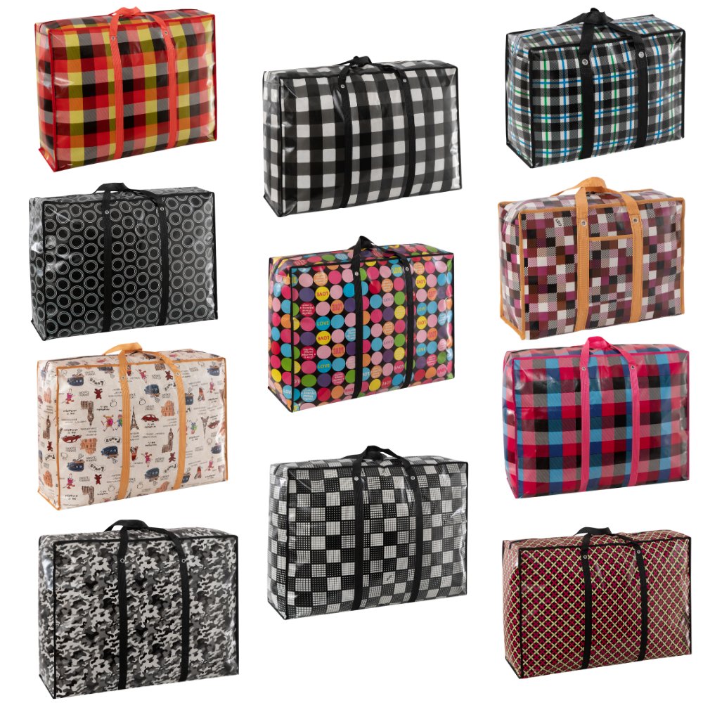 Comfy Nest CN-02560: 10-Piece Bundle Assorted Non-Woven Grocery and Shopping Bags with Reinforced Handle – 80cm x 60cm x 27cm