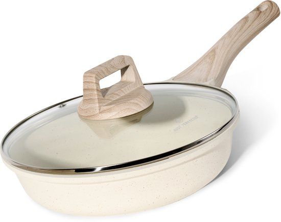 Just Perfecto JL-41: 2-teiliges Granit-Bratpfannen-Set (24 cm) – Beige