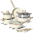 Just Perfecto JL-779: 15 Pieces Granite Cookware Set with Steamer - Beige