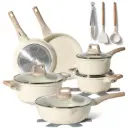 Just Perfecto JL-788: 15 Pieces Granite Cookware Set - Biege
