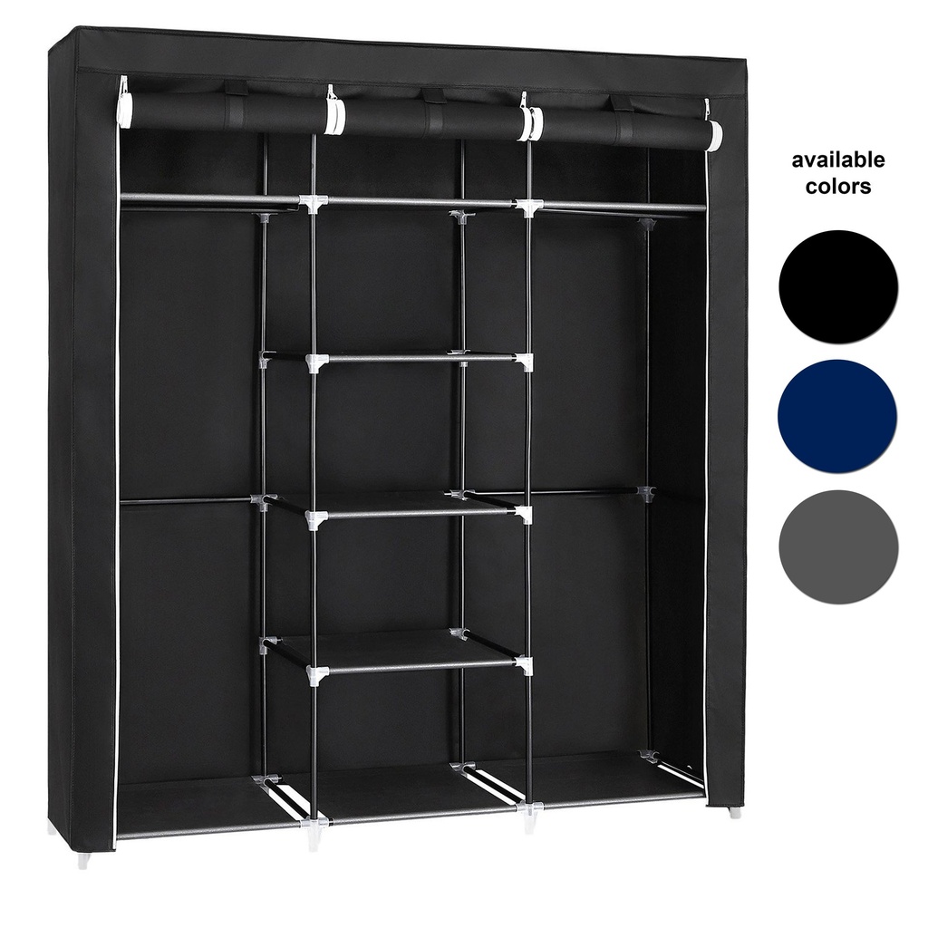 Herzberg HG-8011: Stoffkleiderschrank - mittelgroß