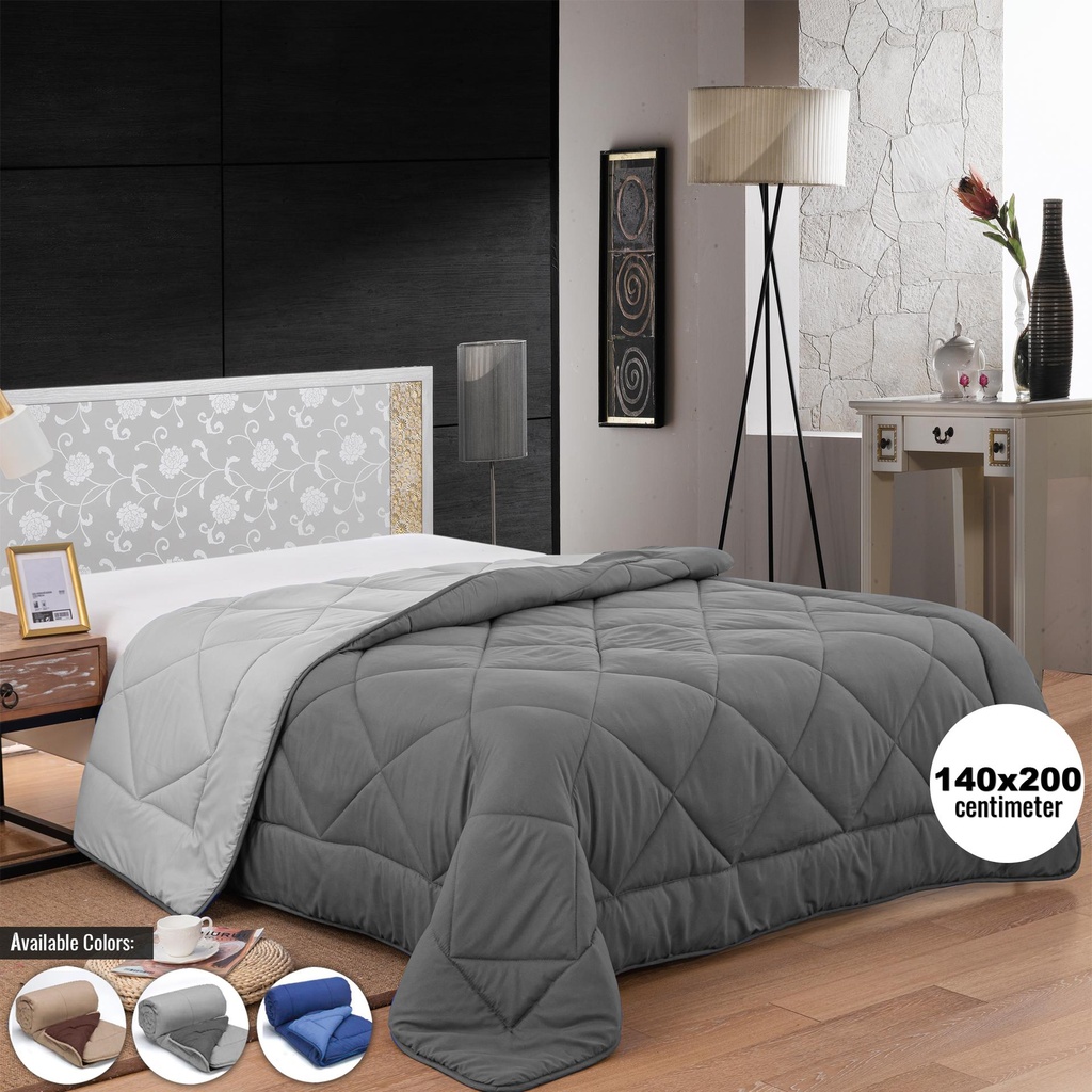 Herzberg Bicolor Microfiber Duvet - 140x200cm