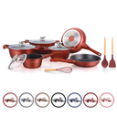 Royalty Line RL-BS1010M: 13 Pieces Ceramic Coated Cookware Set (Blue1)