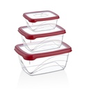 Herzberg HG-L771: 3-teiliges extra BPA-freies, tiefes Bio-Saver-Aufbewahrungsbox-Set für Lebensmittel