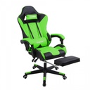Chaise gaming et de bureau Herzberg avec repose-pieds rétractable