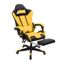 Chaise gaming et de bureau Herzberg avec repose-pieds rétractable