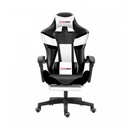 Herzberg HG-8082: Driekleurige Gaming- en Bureaustoel met T-vormige Accent