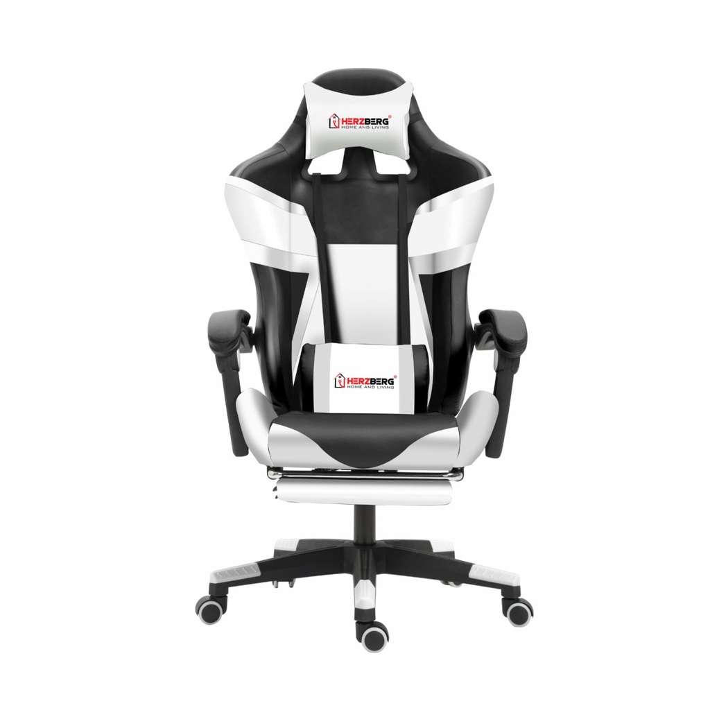 Herzberg HG-8082: Dreifarbiger Gaming- und Bürostuhl mit T-förmigem Akzent