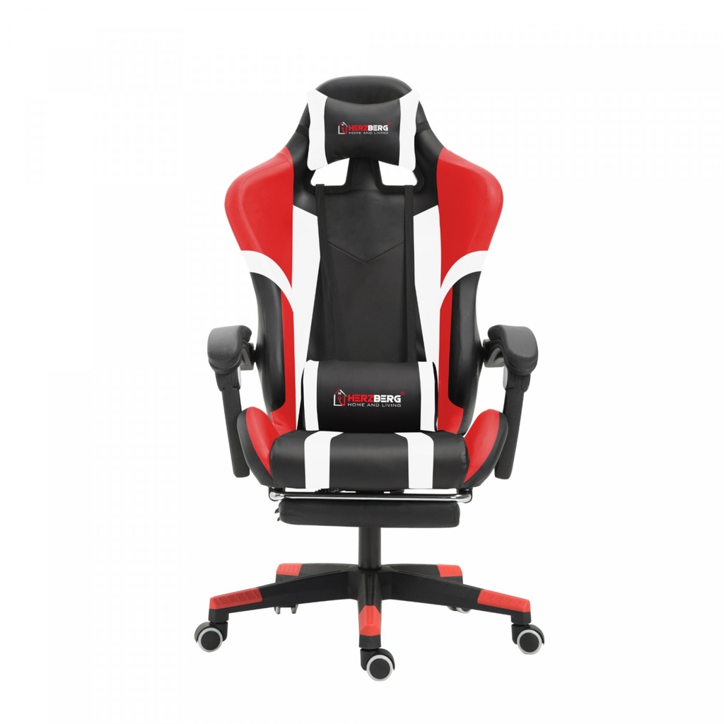 Herzberg HG-8083: gaming- en bureaustoel met driekleurige lineaire accenten