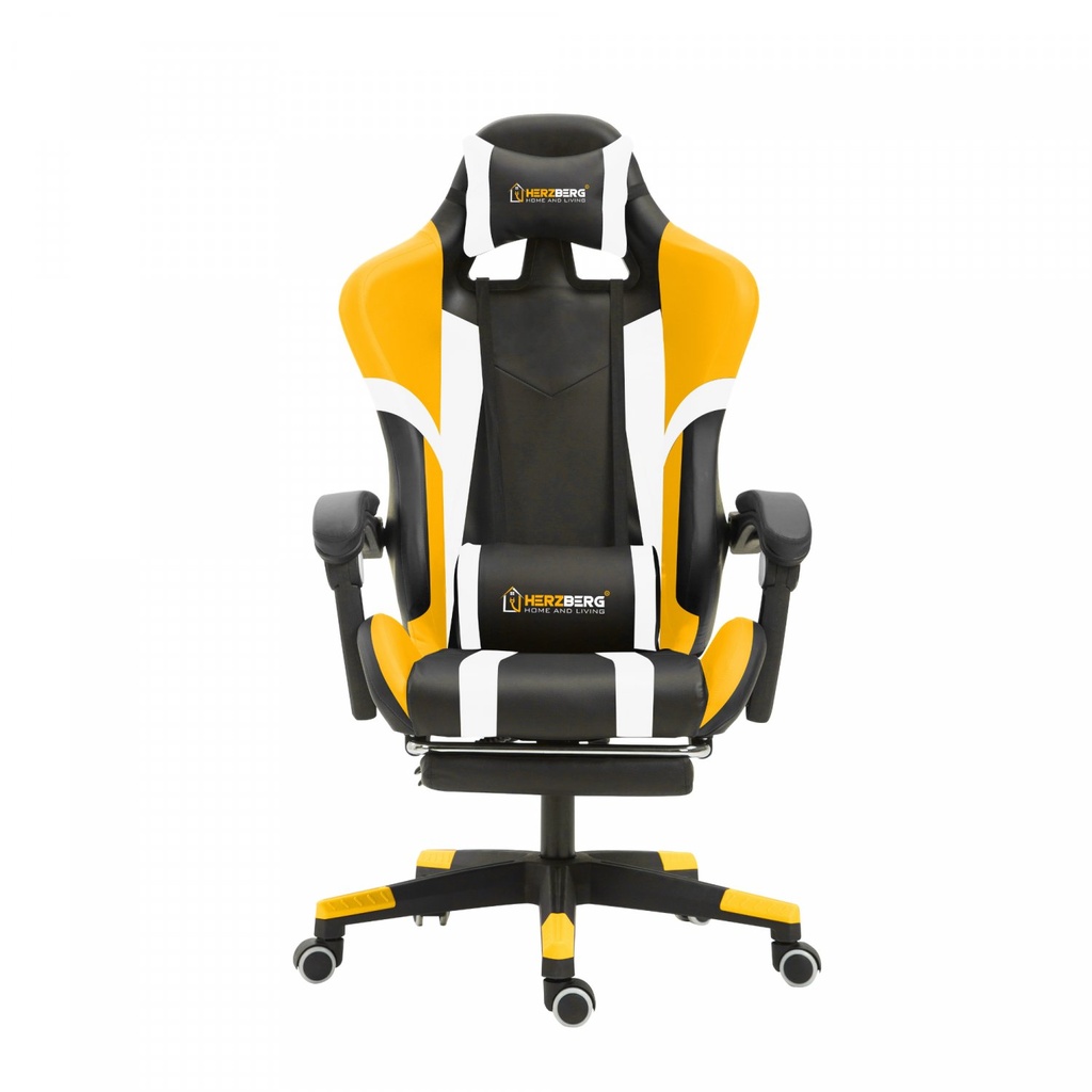 Herzberg HG-8083: gaming- en bureaustoel met driekleurige lineaire accenten