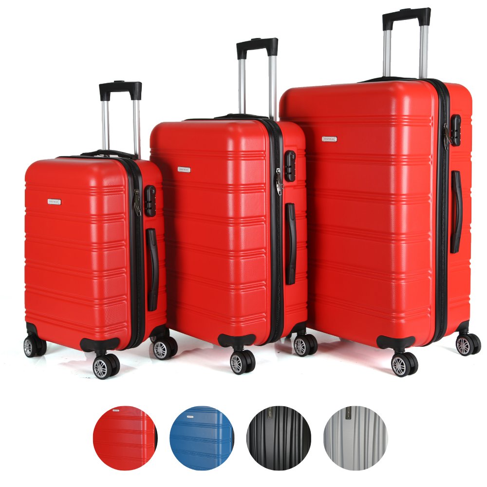 Royalty Line RL-LTS18706: Set of 3 Heavy-Duty Travel Suitcases