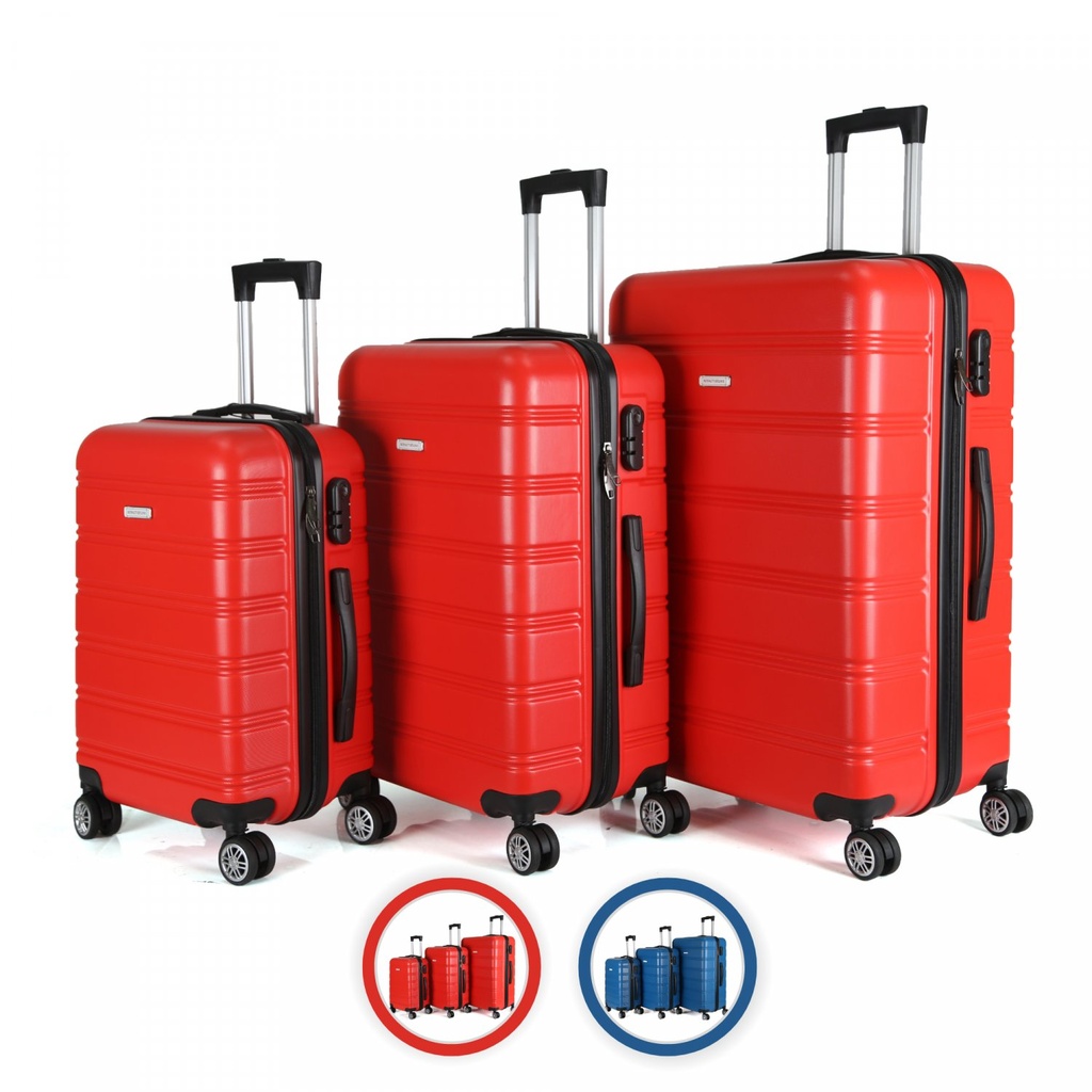 Royalty Line RL-LTS18705: Set of 3 Heavy-Duty Travel Suitcases