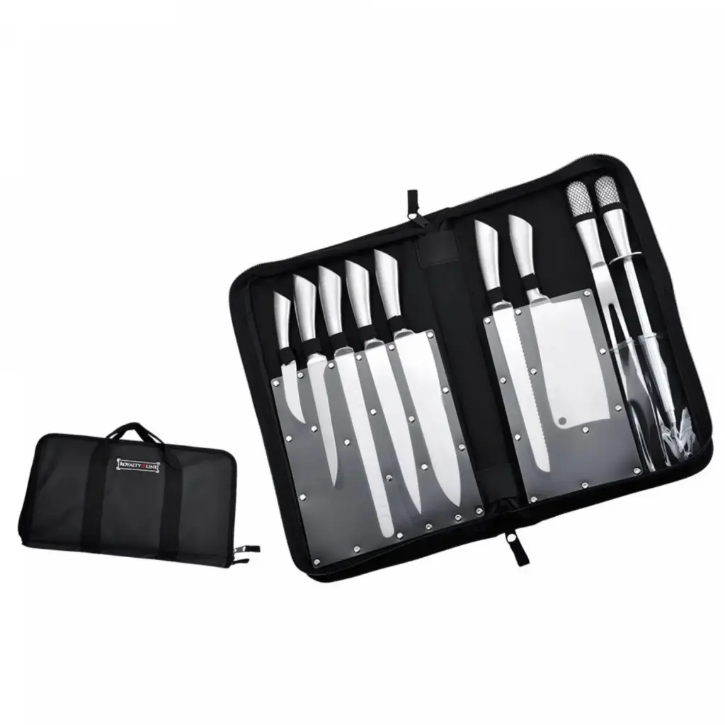 Royalty Line RL-K10HL : set de 10 couteaux en acier inoxydable avec mallette