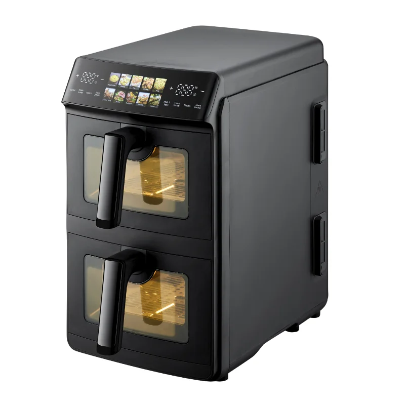 Just Perfecto JP-AF10DB: 10L Oil-Free Hot Air Fryer with Dual Stacked Cooking Compartment