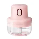 [HG-03183] Herzberg HG-03183: Portable Cordless Electric Food Chopper 100ml – 45W Rechargeable Mini Grinder, Stainless Steel Blade - Pink
