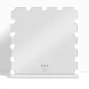 Lux Vanity LV-2669 : miroir de maquillage Hollywood carré avec 15 ampoules LED réglables - 100 x100cm