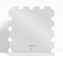 Lux Vanity LV-2676 : miroir de maquillage carré Hollywood avec 13 ampoules LED réglables, 80 x 80 cm