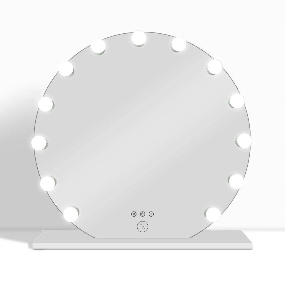 Lux Vanity LV-2683 : miroir de maquillage Hollywood rond avec 13 ampoules LED réglables - 100cm
