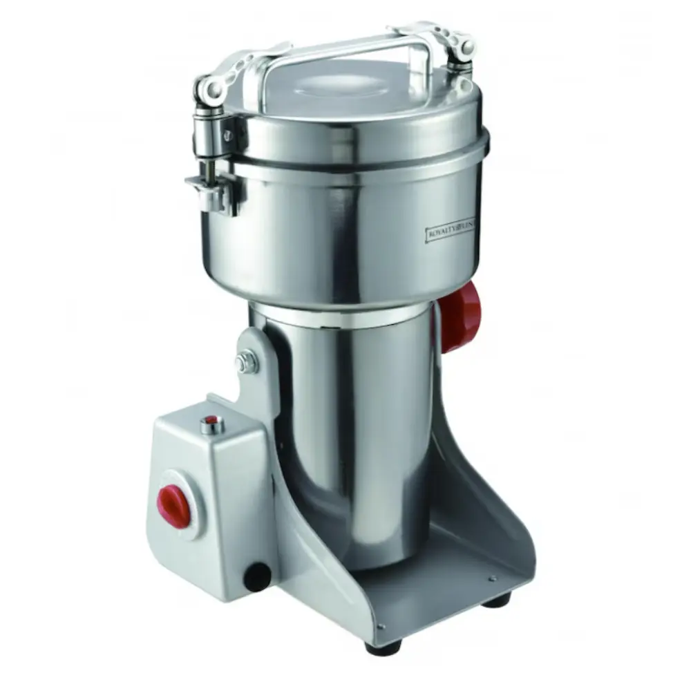 Royalty Line RL-FG21803 : moulin électrique pour céréales et épices en acier inoxydable - 850g