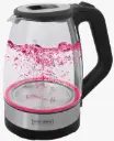 [GWK-2200-8351RD] Royalty Line GWK-2200-8351RD: Hervidor de Vidrio 1.7L Luz Roja - 2200W