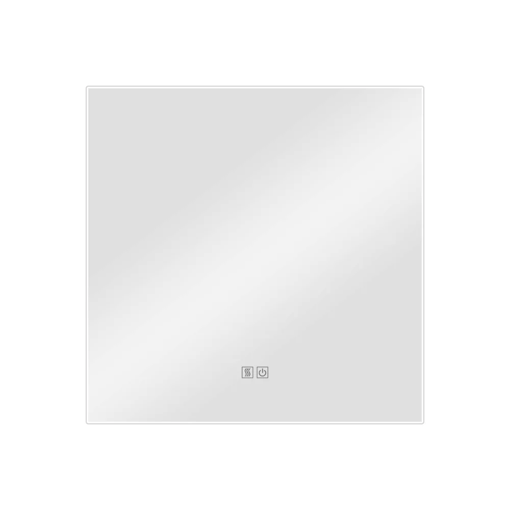 Lux Vanity LV-2713 : miroir de salle de bains carré mural antibuée avec éclairage rétroéclairé – 60 x 60cm
