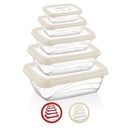 Herzberg HG-L763: set di scatole per la conservazione degli alimenti biologici da 5 pezzi senza BPA