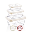 Herzberg HG-L771: 3-teiliges extra BPA-freies, tiefes Bio-Saver-Aufbewahrungsbox-Set für Lebensmittel