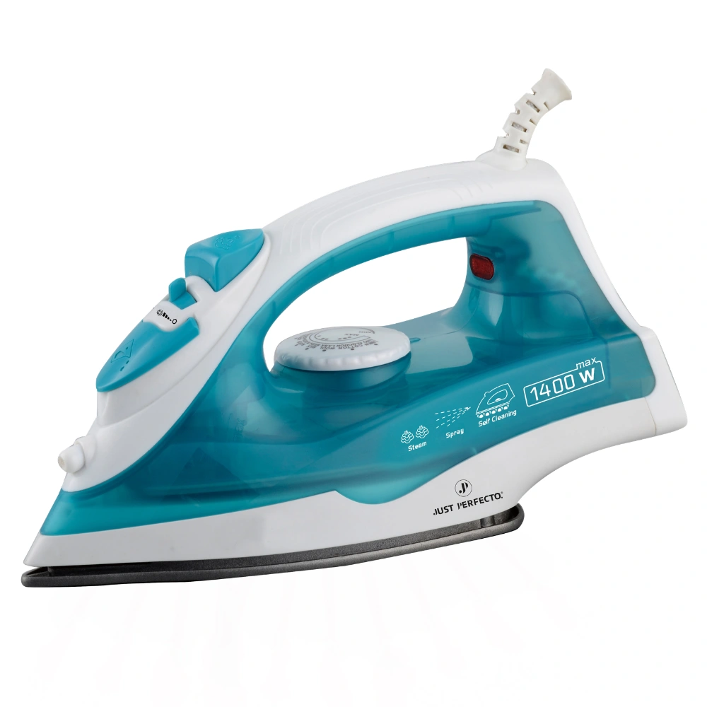 Just Perfecto JP-SI1400: Plancha de Vapor de 1400W con Función Spray - Azul