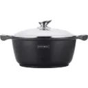 Royalty Line RL-BS20M: Garnek i zapiekanka 20 cm powlekane marmurem – 2,5 l