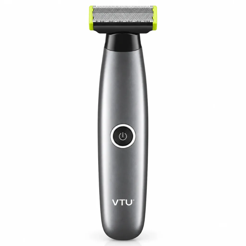 VTU VT-8007: Professional Rechargeable IPX7 Washable Body Shaver with Dual-Sided Floating Blade