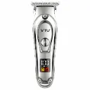 VTU VT-8010: Professional Rechargeable Hair Trimmer with Precision T-Blade, LCD Display & Type-C Charging