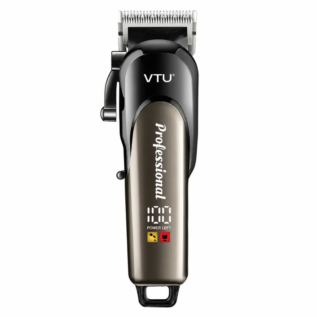 VTU VT-8012: Professional Rechargeable Hair Clipper – 2000mAh, LCD Display & 4-Length Control