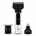 VTU VT-8017: Professional 3-in-1 Men’s Grooming Kit – Magnetic Heads, Foil Shaver, Nose Trimmer & Hair Trimmer